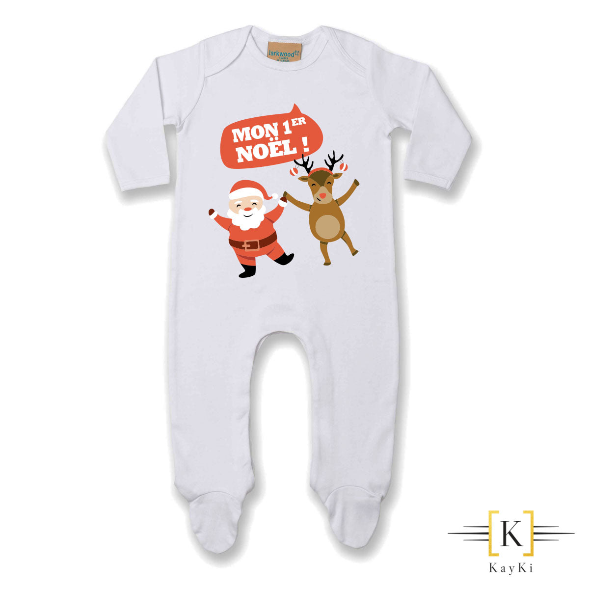 Pyjama grenouillère Noël bébé élégant Mon Premier Noël à carreaux - Noël  Shop